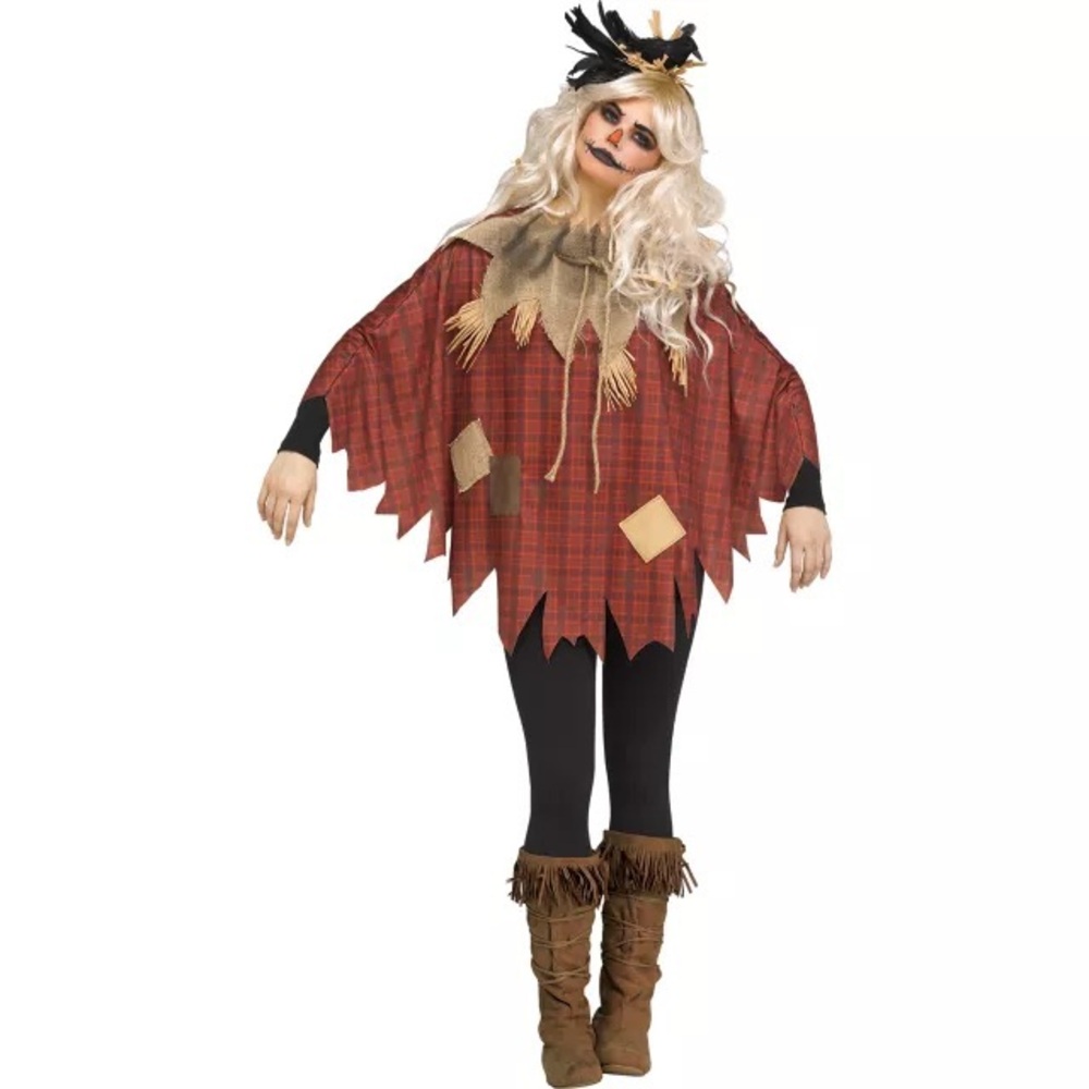 Scary Scarecrow Poncho Halloween Costume